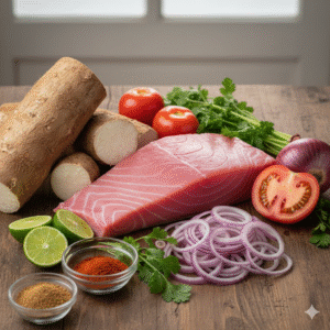11 ingredientes del encebollado de pescado